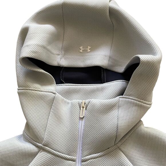 Under Armour Unstoppable Move Hoodie Women's XS Gray Cropped Loose Fitness Warm - Picture 3 of 10